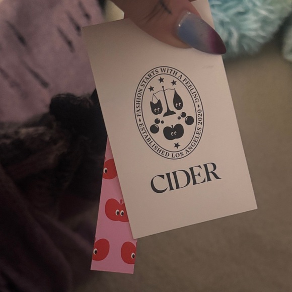 Cider Sweater Dress Women's Purple and Black - Picture 3 of 3